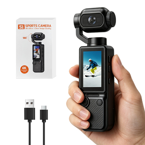 OEM 180 ° Caméra de vlogging portable avec objectif rotatif et stabilisateur, écran HD de 1,97 pouce, caméra de poche avec stabilisateur pour l'extérieur - Product Image 1