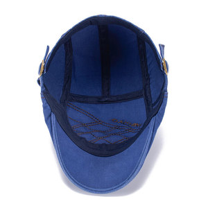 Men's Canvas Beret Hat Spring Autumn Breathable Shade Cap Black Military Green Blue Dark Brown - Product Image 4