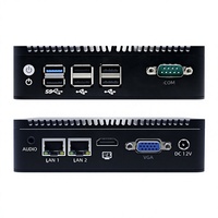 Mini PC industriel IWILL J1900, double réseau, PC industriel embarqué sans ventilateur, faible consommation, garantie 3 ans, montage VESA