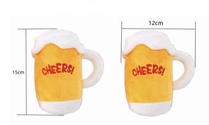 Futurepet divertente e resistente boccale di birra e bottiglia giocattolo da masticare per cani con Squeaker per masticatori aggressivi, regalo interattivo di addestramento per cuccioli - Product Image 2