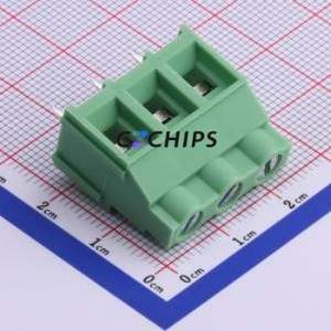 XY636-7.62-3P Screw Terminal Block Through hole Component (THT),P=7.62mm Connector 1x3P 7.62mm Green Through Hole - Product Image 1