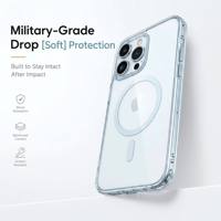 Grosir Pabrik Casing Transparan TPU+PC Anti-Kuning Level 4.5 Magnetik 360 Perlindungan Anti-Banting Mendukung OEM ODM