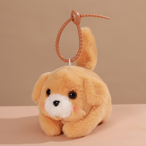 Le Ji Er, adorable chiot en peluche qui tire sur la corde et aboie, en coton PP, pour enfants (4-6 ans), jouet en peluche, pendentif <span class=keywords><strong>de</strong></span> sac, cadeau d'anniversaire - Product Image 4