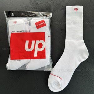 بطاقة واحدة من 4 أزواج بالجملة للجوارب القطنية عالية الجودة من Hanes للطاقم ، الجوارب الرياضية ذات العلامة التجارية السميكة العصرية - Product Image 6