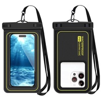 Pochette de téléphone flottante gonflable étanche en PVC avec écran tactile, étui airbag pour photographie sous-marine, sacs transparents pour téléphone portable