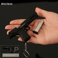 Porte-clés pistolet jouet en métal LT Desert Eagle 9CM, modèle de pistolet en métal Desert Eagle pour garçons, cadeaux, jouet à démonter