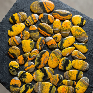 Wholesale AAA Grade Bumble Bee Jasper Cabochon Natural Green Gemstone Loss Free Third Party Certified MH GEMS Jewelry Making - Product Image 3