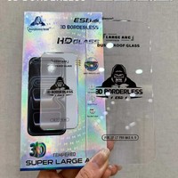 Verre trempé transparent 3D entièrement couvrant pour coque iPhone 18 Pro Max, sans bords noirs, cadre incurvé large, antichoc, protecteur