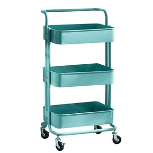 Carrito de almacenamiento de estantería, carrito organizador de cocina móvil con ruedas, estante de baño multicapa, almacenamiento de aperitivos para el hogar - Product Image 1
