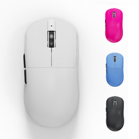FCC CE Mouse Gaming kantor ringan isi ulang daya, Mouse nirkabel tiga Mode OEM 2.4G bersertifikasi ROHS, tombol senyap
