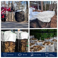 Sac de transport de bois de chauffage, sac en vrac ventilé de 2000 kg (2 tonnes), sac FIBC robuste traité anti-UV, réutilisable, pour approvisionnement en vrac, Saco De Lena