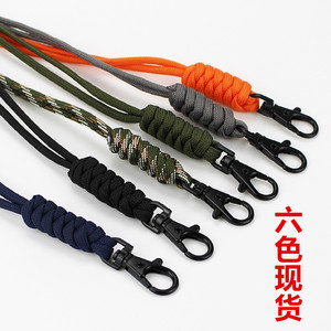 Cordon de téléphone tissé à la main avec boucle métallique, noir, bleu royal, orange, vert militaire, gris floral, six couleurs disponibles - Product Image 1