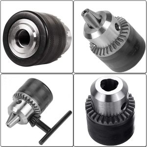 Three Jaw Drill Chuck 3-16mm For Drilling Machine With Key Wrench And Adapter - Product Image 2