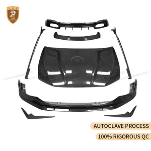 Kit carrosserie en fibre de carbone style PAK pour <span class=keywords><strong>Audi</strong></span> RS6 C8 : Lame avant, diffuseur arrière, capot, jupes latérales, spoiler - Product Image 2