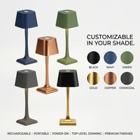 Lampe de Table LED Rechargeable Sans Fil à Touche, Design Moderne du Fabricant, pour Restaurants, Décoration de Luxe, Hôtels, Lampe de Nuit Portable à Batterie