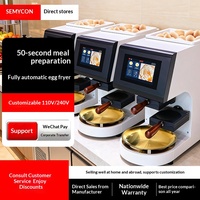 SEMIKON - Machine à œufs entièrement automatique multifonctionnelle intelligente de luxe en acier inoxydable, capacité de 50 œufs, pour faire des omelettes