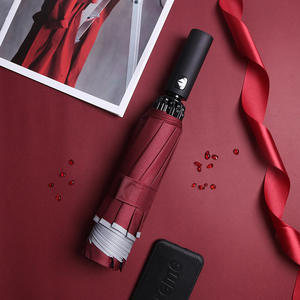 Pour <span class=keywords><strong>Amazon</strong></span> Exclusive Entièrement Automatique 10-Bone Voiture <span class=keywords><strong>Parapluie</strong></span> Inversé avec Bords Réfléchissants 70% Business Pliable Design Moderne - Product Image 1