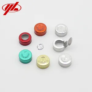 Aluminum Caps For Vials CE ISO 13mm 20mm 28mm 32mm Aluminium Caps Seals With Rubber Stopper For Injection Crimp Vials