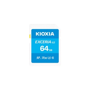 Carte mémoire SD en plastique <span class=keywords><strong>Kioxia</strong></span> <span class=keywords><strong>EXCERIA</strong></span> G2 64 Go Classe 10 pour appareil photo et tablette - Product Image 1