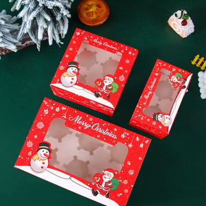 Tùy Chỉnh Baking Thực Phẩm Cookie Tráng Miệng Hộp Bánh Trung Quốc Giáng Sinh Hộp Bánh Với Cửa Sổ Nhựa Trong Suốt - Product Image 2