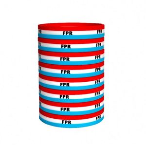 Bracelet en silicone à trois couches avec sangle en silicone superposée, bracelet en caoutchouc pouvant être imprimé avec un logo ou du texte - Product Image 2