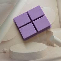 4-fach Silikonform Blumen-Seifenform DIY Handgemachte Seifenform Handgemachte Schokoladen-Keks-Kuchen-Dekoration für Backformen und Basteln