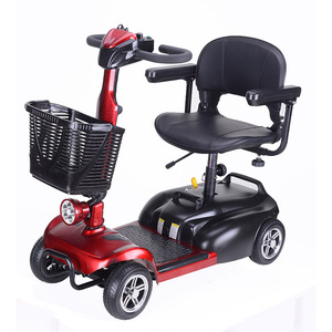 Elderly <b>Mobility</b> <b>Scooter</b> Four Wheeler <b>Foldable</b> Electric Vehicle Aluminum Alloy Red 108kg 17mph Range Contact Service - Product Image 3