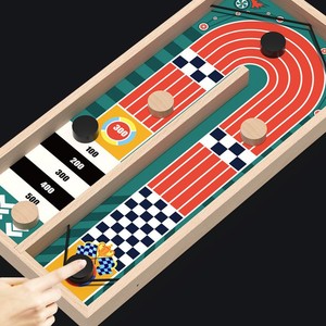 Juego de Mesa Interactivo de Lanzamiento Rápido de Discos para un Juego Emocionante, Pista de Carreras de Ajedrez con Catapulta para Niños - Product Image 1
