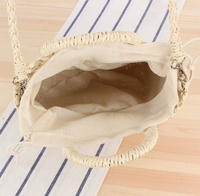 Vente chaude nouveau demi-rond plage sac à main paille tissé rotin osier vacances plage sac fourre-tout mode femme sac à bandoulière