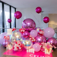 Ballon géant coloré réfléchissant en PVC arc-en-ciel, ballon gonflable doré bleu, boule miroir violette pour la décoration d'événements et de festivals