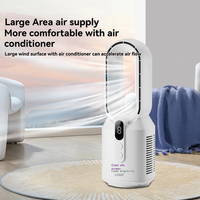 Mini ventilateur électrique portable 3 vitesses, nouveau design sans pales, pour la maison, la chambre, la voiture, l'extérieur, en plastique.