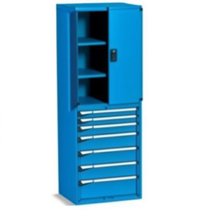 Fami Master Key Comfort C0-Eh=36x27 Drawer <b>Cabinet</b> 7 Drawers 714x598x2000 Mm Light <b>Grey</b> Ral7035 Tool Storage - Product Image 2
