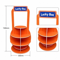 Présentoir en mousse PVC, étagère de vente au détail ronde à niveaux, présentoir de comptoir POP pour boîtes surprise, collations et cadeaux, unité de présentation Forex