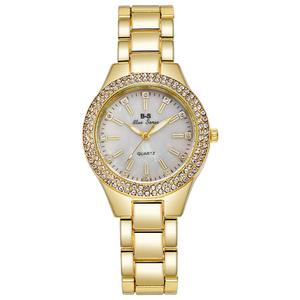 Reloj Deportivo para Mujer con Incrustaciones de Diamantes, con Alarma, Movimiento Digital, Correa de Oro y Acero, Edición Estudiantil - Product Image 6