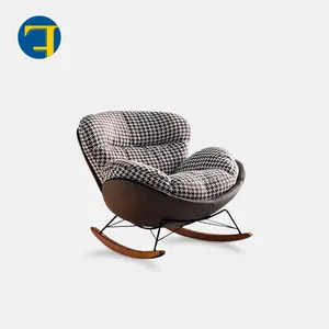 FINNNAVIANART tissu cuir maison salon meubles chaise berçante ménage loisirs chaise pour petit appartement