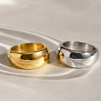 Europäisch-Amerikanischer Modischer Geometrischer 18K Vergoldeter Edelstahl Persönlicher Luxus-Ring für den Grenzüberschreitenden Handel