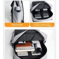 Sac à dos pour ordinateur portable à rabat, couleur minimaliste, logo personnalisé, vente en gros, sac de voyage quotidien pour trajets domicile-travail