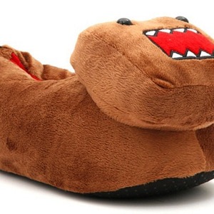 Nouveau produit Domo Head Pantoufles en peluche pour la maison Couette ours super douce avec rembourrage en coton PP inspiré du jeu - Product Image 4