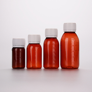 Mini 1oz 2oz 3oz Medizin pille Flüssiger Hustens aft Plastik flasche mit kinder sicherer Sicherheits kappe - Product Image 5