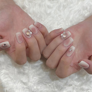 สติกเกอร์ติดเล็บบลัชออนคริสตัลแบบใหม่ที่ถอดออกได้สไตล์น่ารักหวานสั้นผลิตภัณฑ์สำเร็จรูป - Product Image 3