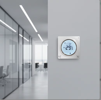 Panneau de commande de thermostat à écran LCD extra-large pour unité de ventilation, climatisation centrale, chauffage au sol, télécommande en plastique ABS