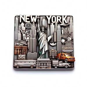 Aimants de réfrigérateur en alliage de zinc, souvenir 3D personnalisable, décoration intérieure, États-Unis, Pologne, Royaume-Uni - Product Image 4