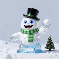 Figurine de Noël imprimée en 3D avec design personnalisé, jouet d'anime en caoutchouc PVC, figurine de dessin animé à collectionner