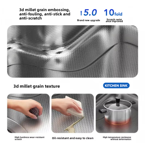 อ่างล้างจานสแตนเลส304งานทำมือดีไซน์ทันสมัยรับประกัน5ปีจากฟิลิปปินส์ - Product Image 3