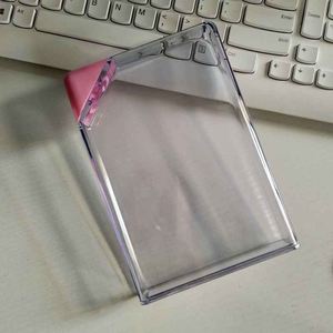Clear Plastic Desk Organizer with Colorful Tops for Office Supplies <b>Storage</b> - Product Image 2