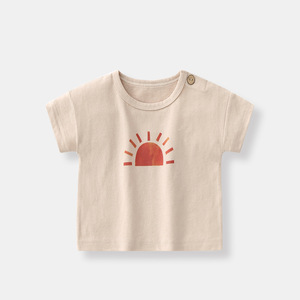 2025 été bébé vêtements nouveau-né imprimer à manches courtes mignon T-shirt unisexe infantile coton T-shirt - Product Image 6