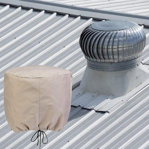 Cubierta para ventilador de techo Zuoya, 51x51cm, tela Oxford 420D, protección contra el polvo, fijación con tornillos, negro y blanco roto - Product Image 4
