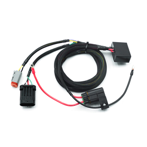 Arnés de cableado y soporte para faro delantero Chiefdom <span class=keywords><strong>Baja</strong></span> LP6 para HD Softail 2018+ Street Bob - Fácil instalación, negro, modernización/actualización - Product Image 3