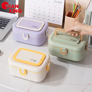 Multifunctional Potable Food Warmer Food Heating <b>Container</b> 1050ml Stainless Steel 304 Electric Heated Lunch <b>Box</b> - Product Image 1