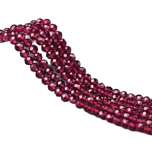 2MM Mozambique Granaten Steen Facetgeslepen Halfafgewerkte Losse Kraaltjes in Blauw Roze Geel Wit Paars Wit Pine Voetbalvormig Ontwerp - Product Image 1